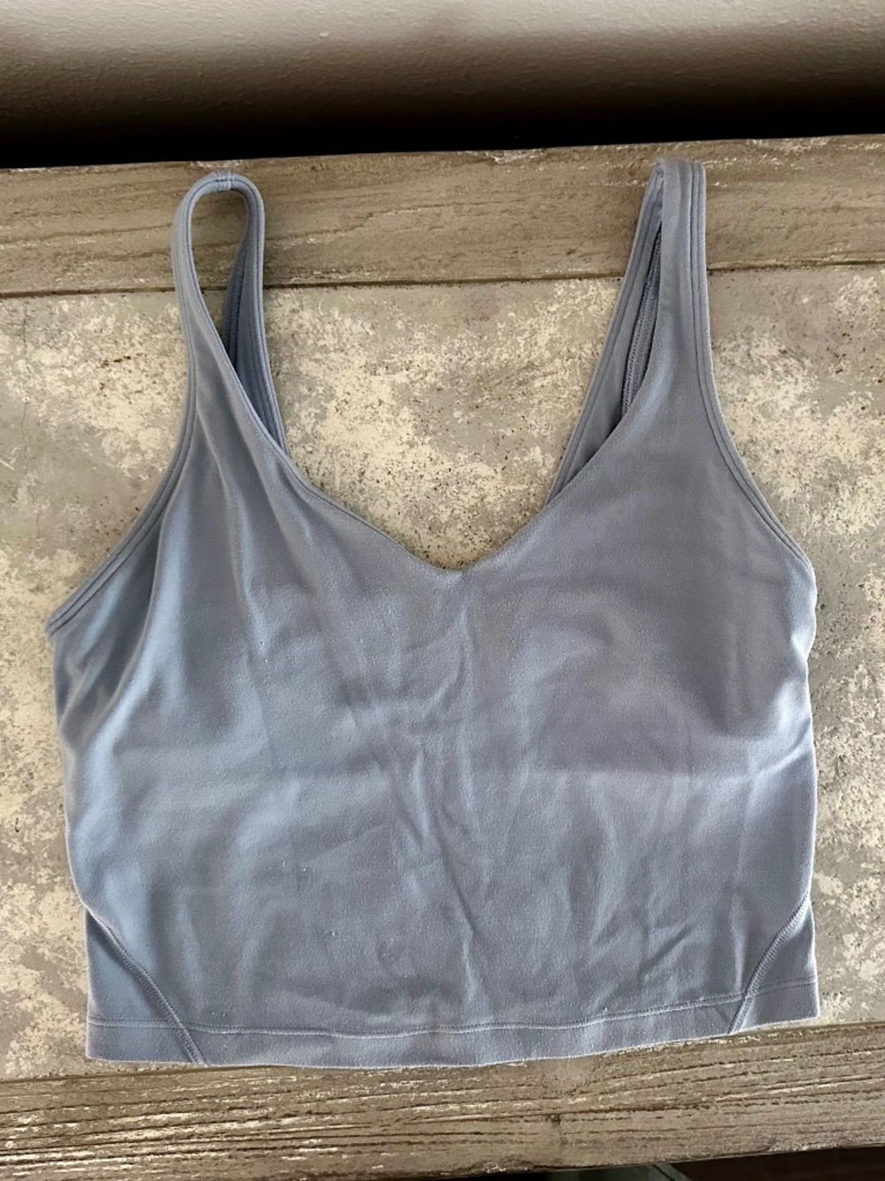 Lululemon Align Tank in Chambray Light Blue Nulu Shelf Bra Size 4